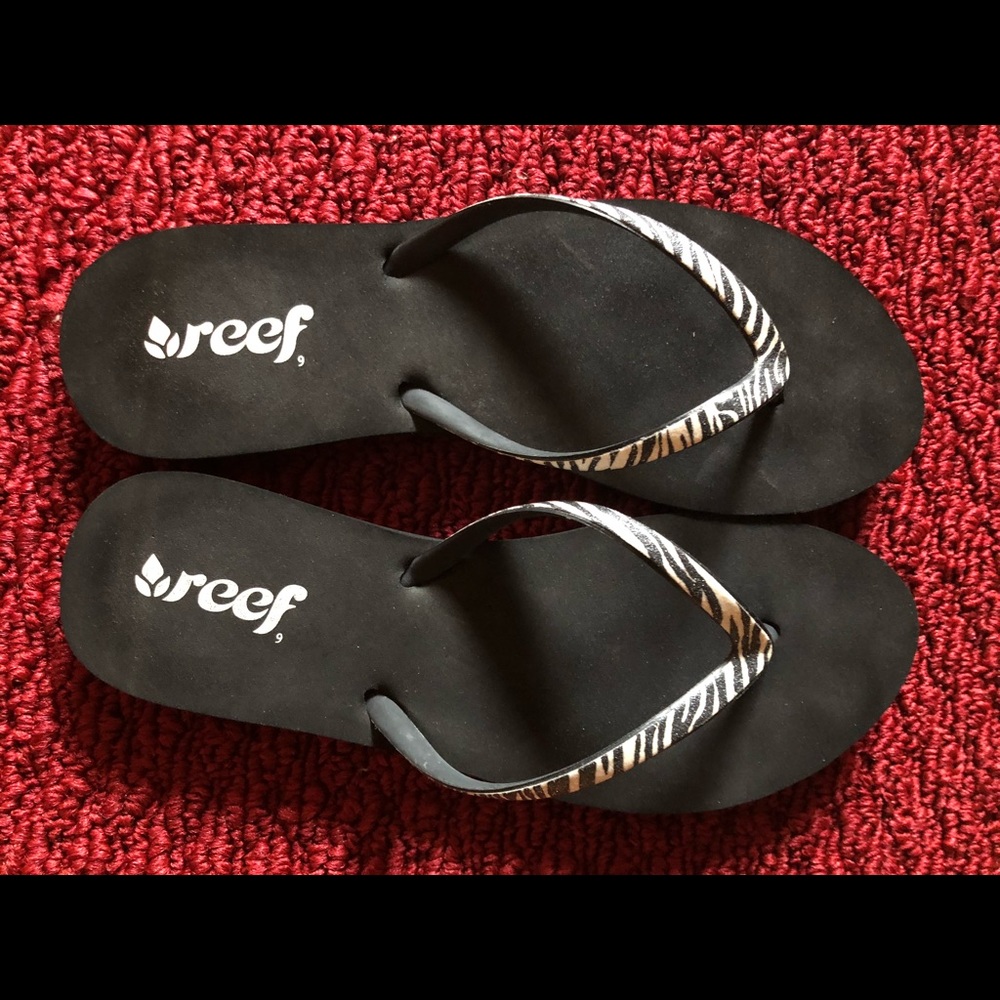 Reef Zebra print Stargazer sparkle flip flop